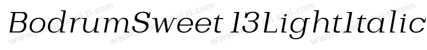 BodrumSweet 13LightItalic字体转换